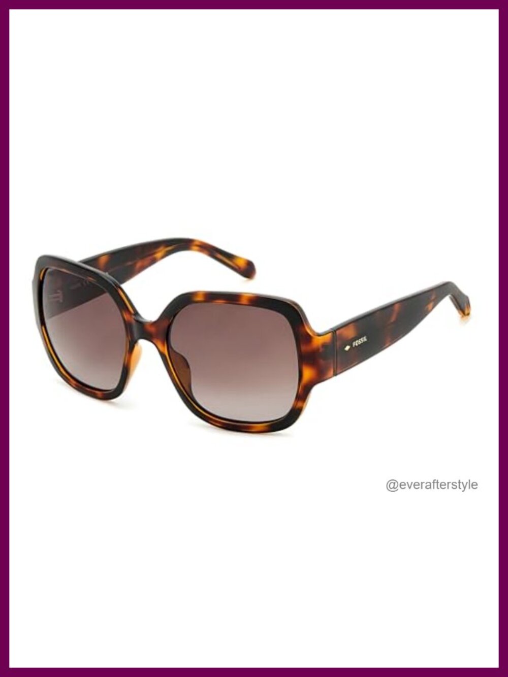 Fossil Square Full-Frame UV400 Sunglasses for Women